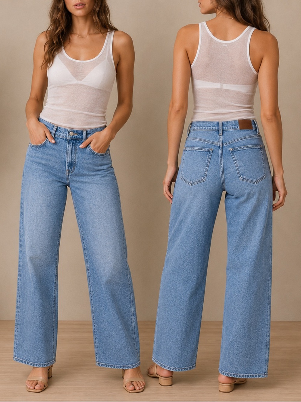 J.Crew Re-96 Slim Wide Leg Jeans Women’s US 6 28 Light Wash Denim MSRP $148 - Picture 2 of 5